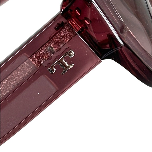 Tory Burch Eleanor Oval  Sunglasses with Orange Case - Picture 13 of 13